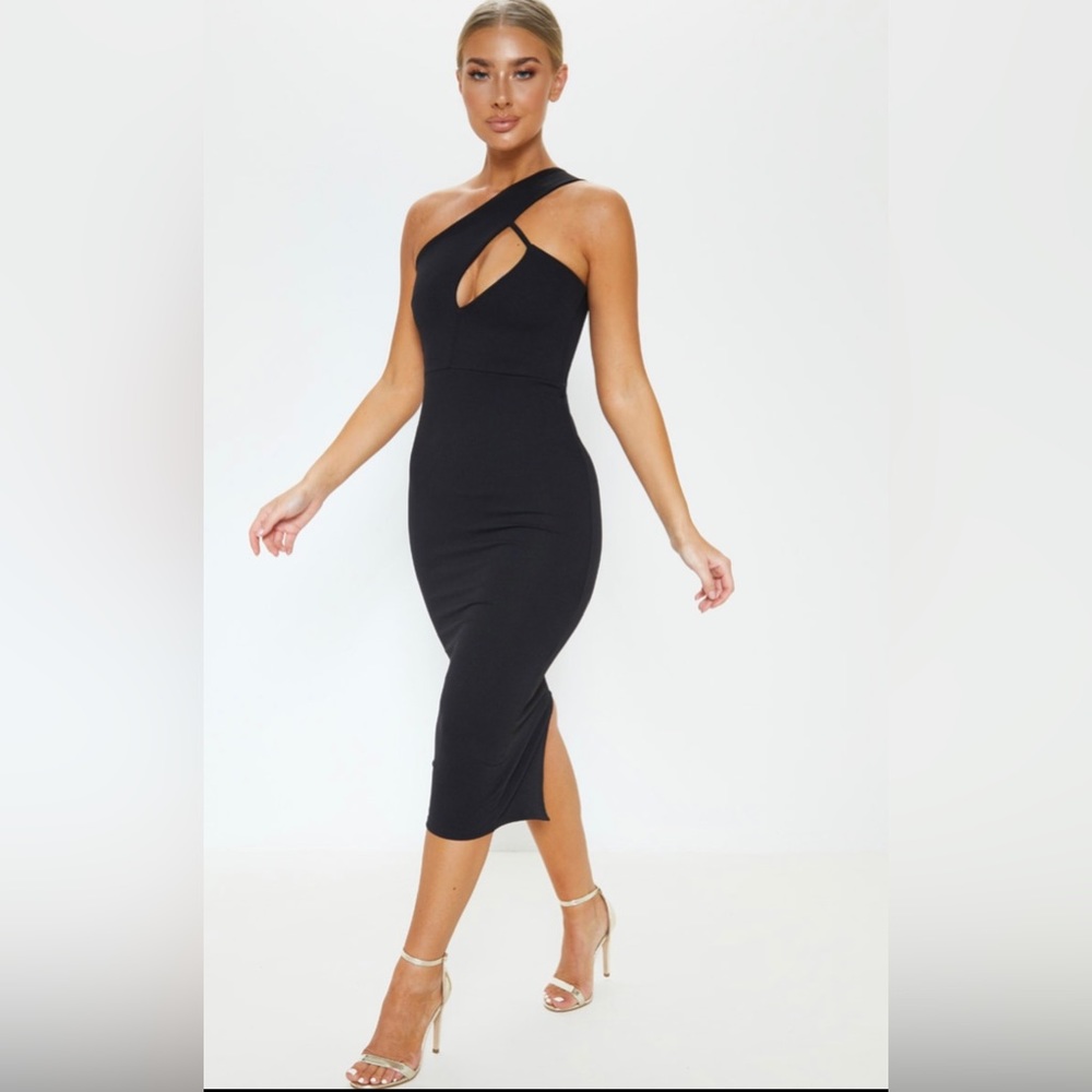 NWOT | Asymmetrical Black Dress